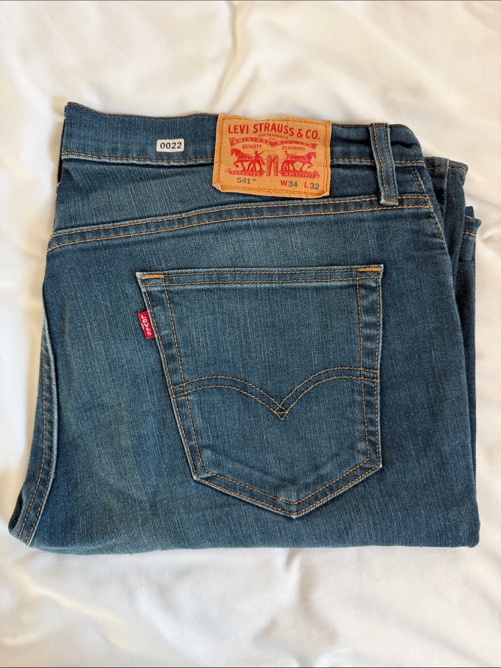 Levi's Medium Blue Denim Jeans with Leather Patch